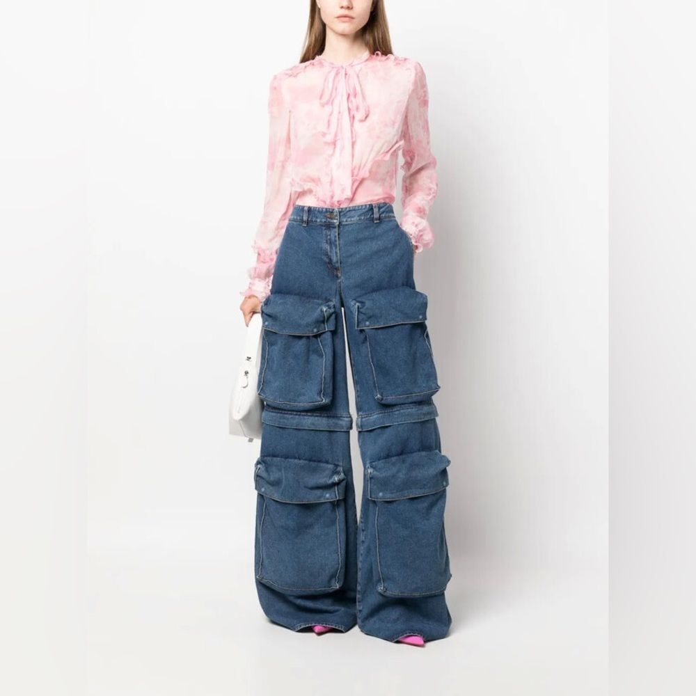 Giuseppe di Morabito 2in1 Stylish Blue Cargo Jeans and Bermuda 42 IT